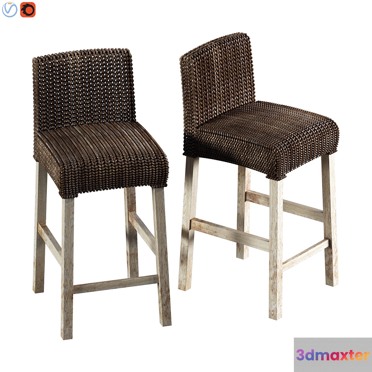 Seagrass Bar & Counter Stools 3D Max
