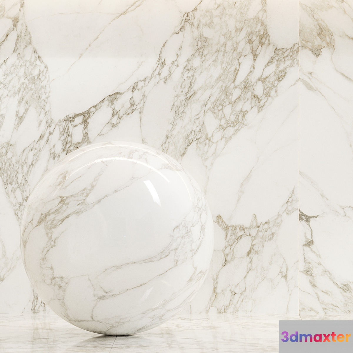 Caesar Set 16 - Luxury Arabesque - White marble 3D Max