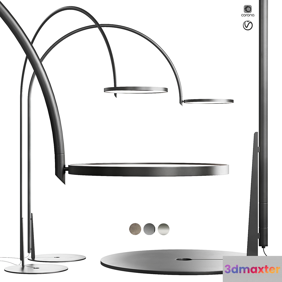 Cattelan Italia Arx Arched Floor Lamp - No.2