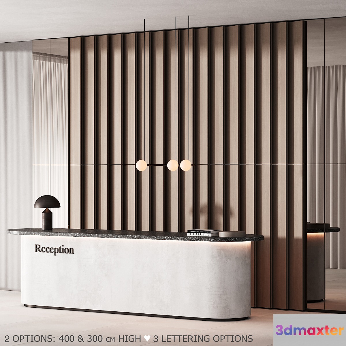 181 office furniture 01 reception desk 01 - No.3