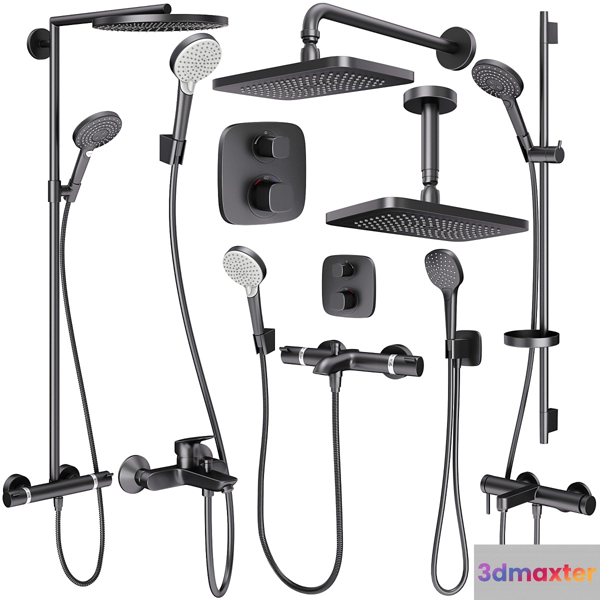 Faucets and shower systems Hansgrohe black set 168 - No.2