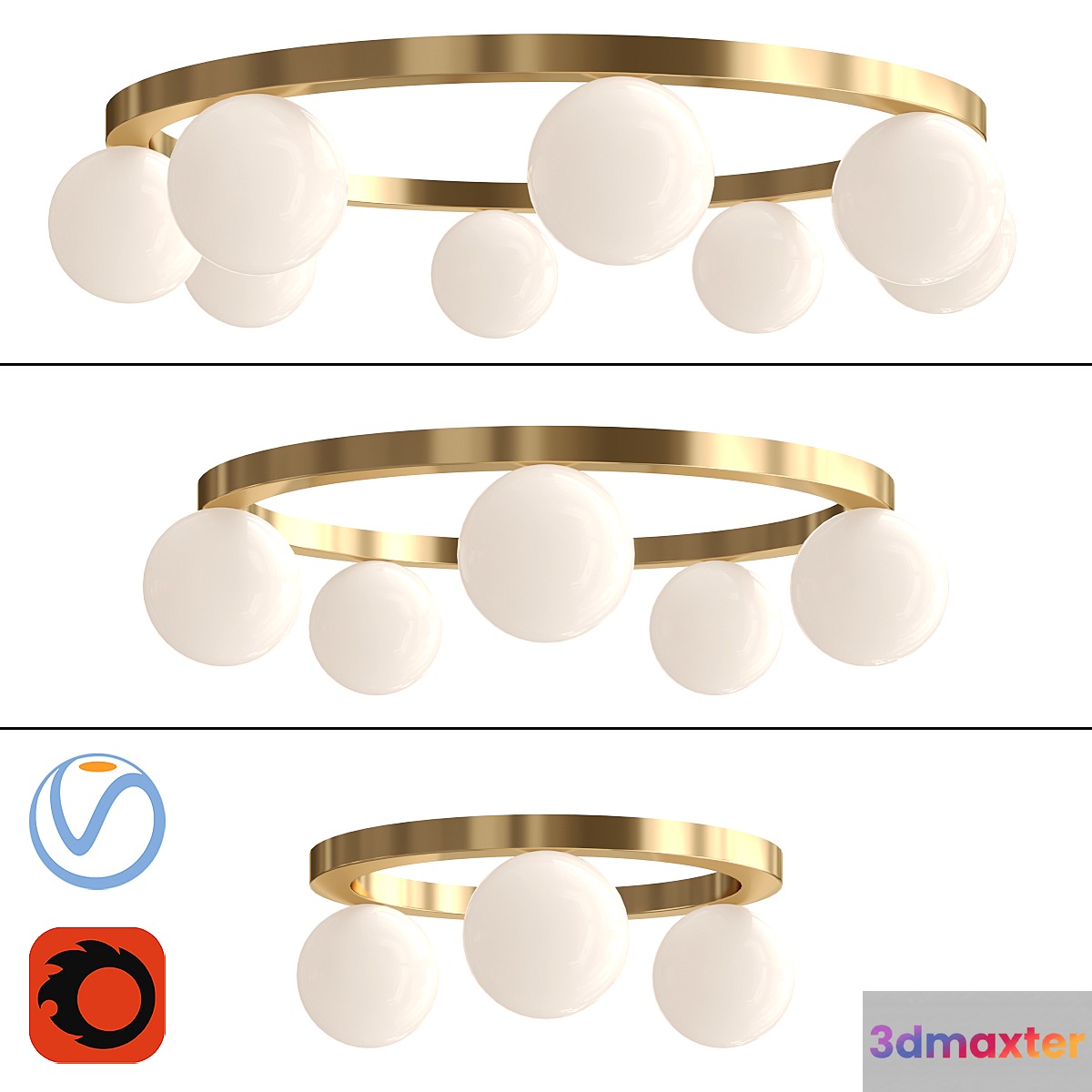 Wreath gold 3D Max