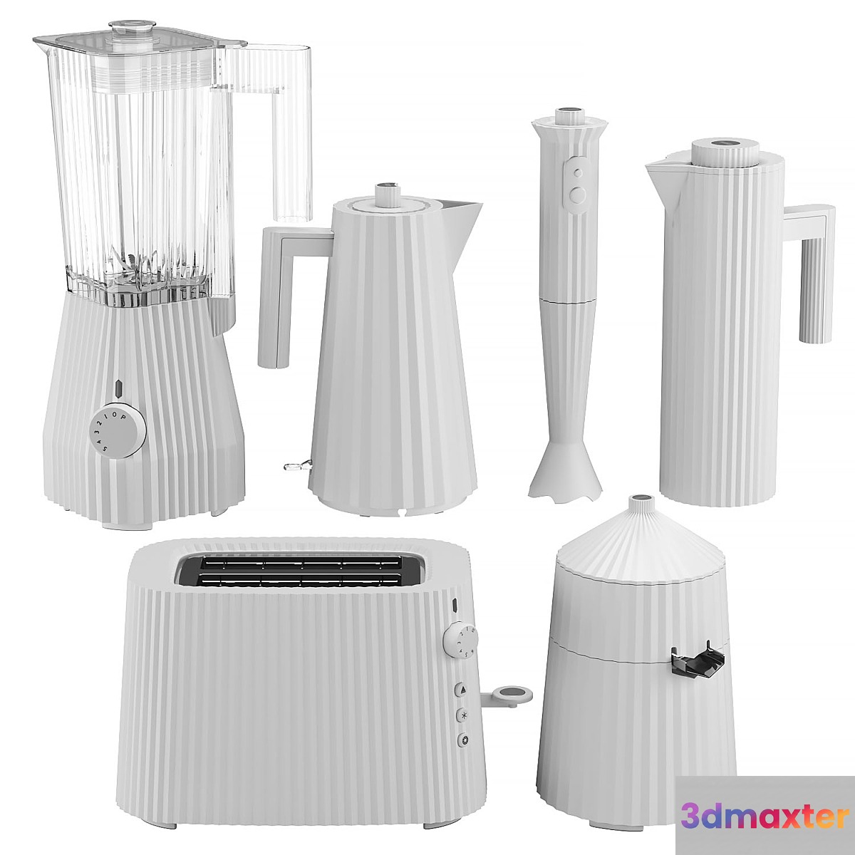 Set of kitchen appliances Alessi Plisse