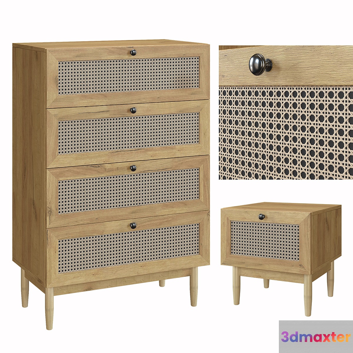 Bedside table Roshal Wood and Chest of drawers Roshal-1 Wood Sofa.ru - No.2