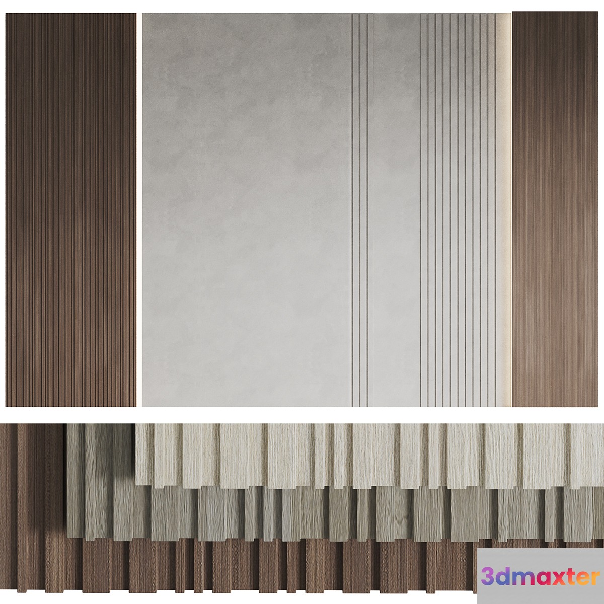 Decorative Wood Wall Panels 3D Max