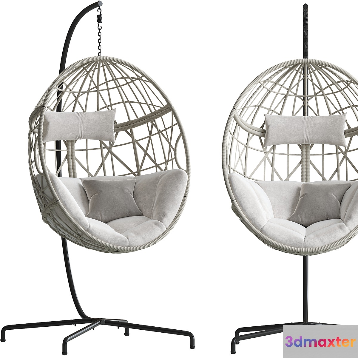 Ulax Furniture Patio Wicker Swing Egg Chair - No.3