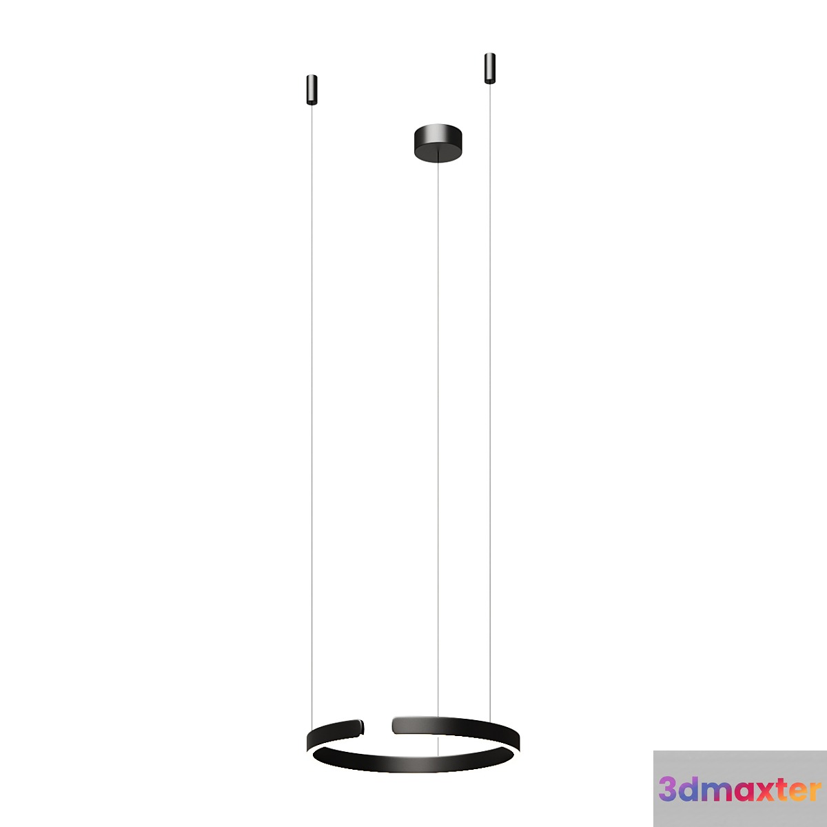 Chandelier Pendant lamp LOFT IT 10025_400 Black RING lamp 3D Max