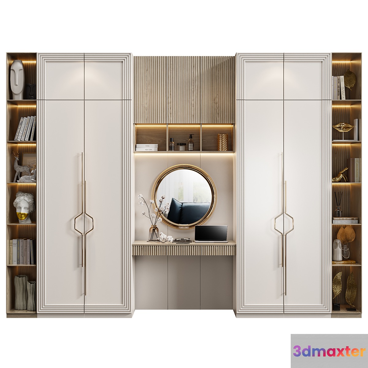 Neoclassical wardrobe 17 3D Max