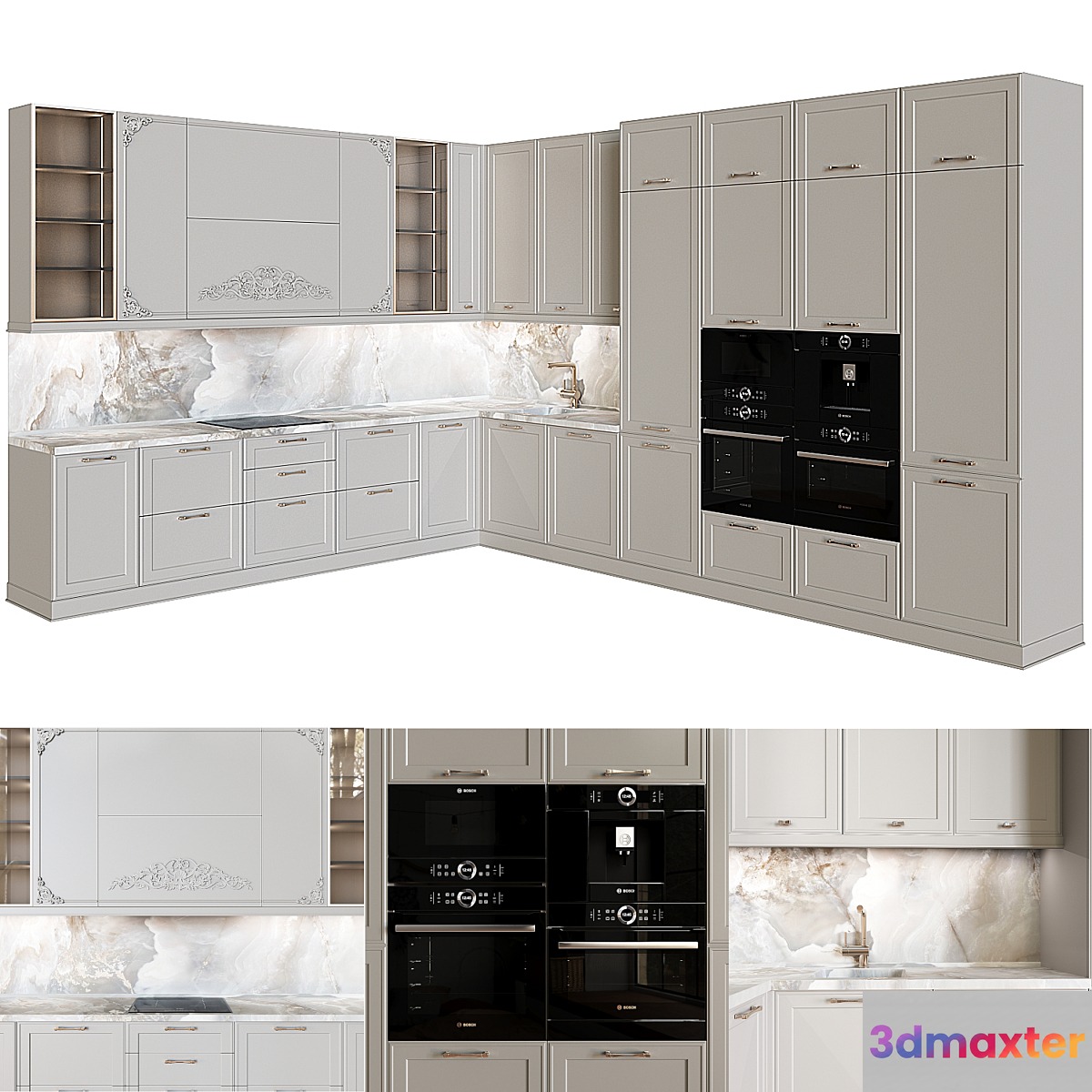 Neoclassical kitchen 13