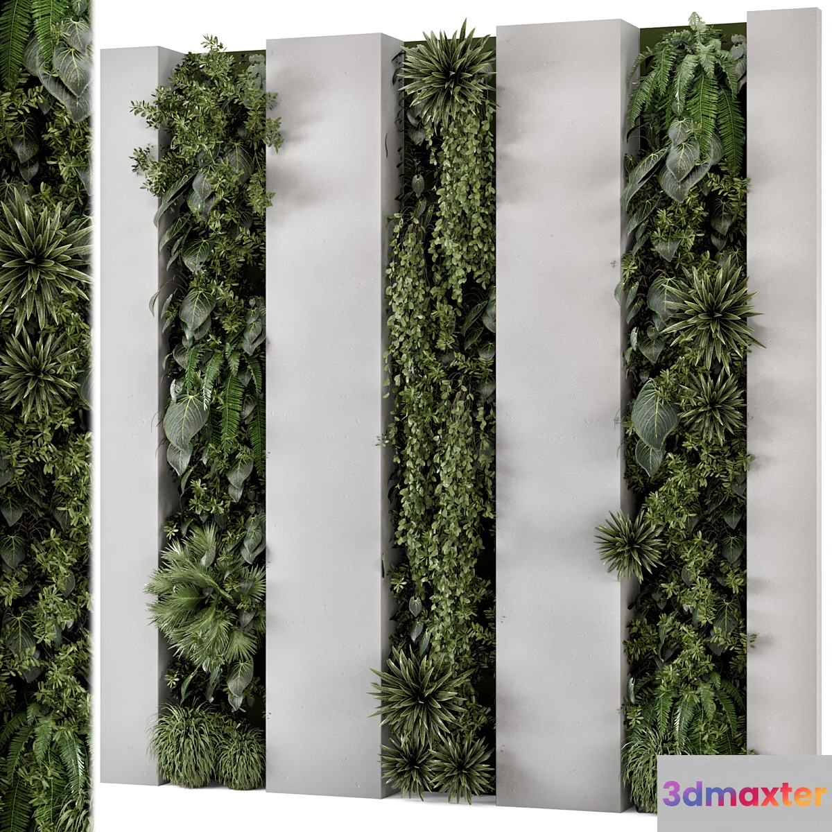 Indoor Wall Vertical Garden in Concrete Base - Set 930 - No.2