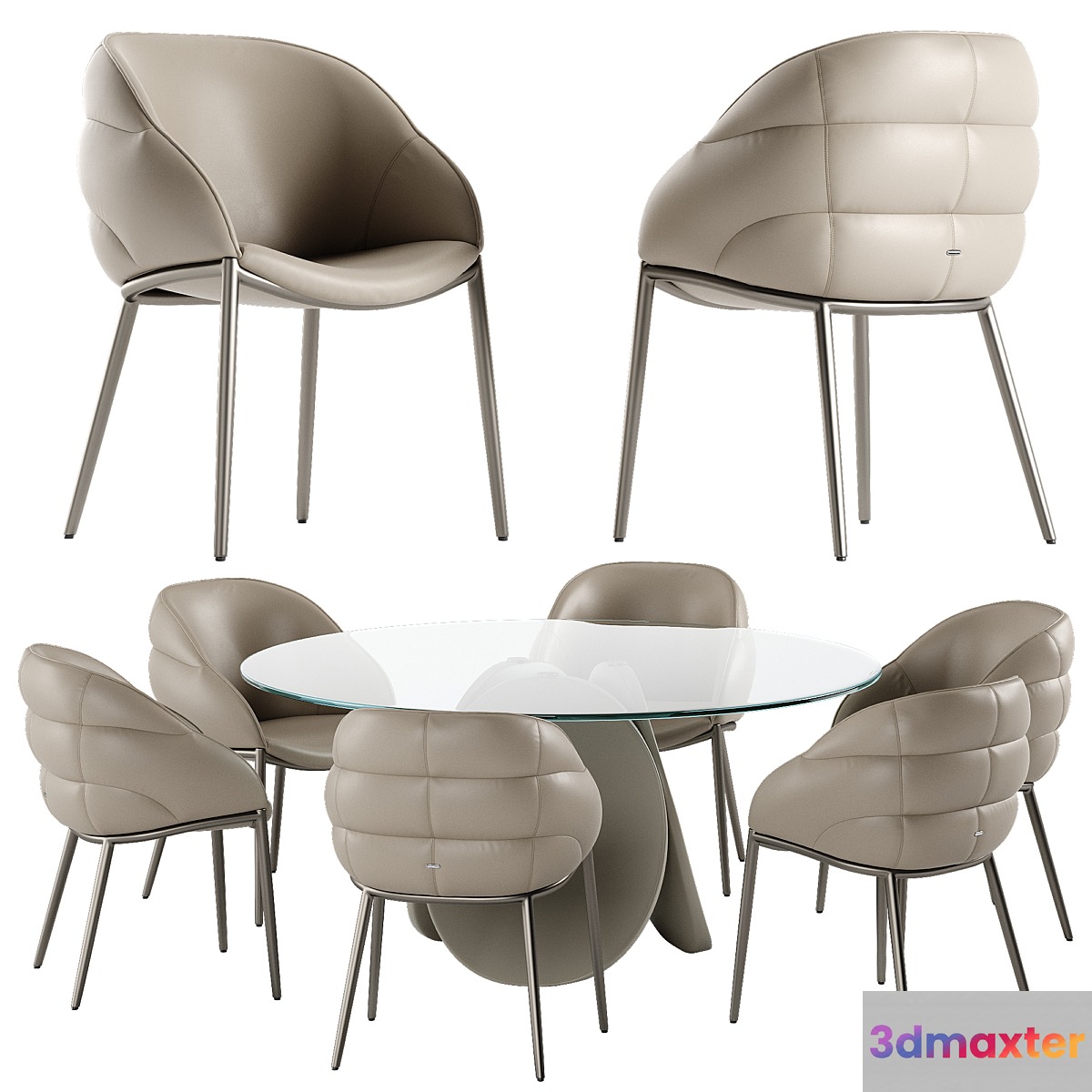 Cattelan Italia Maxim table Camilla chair set