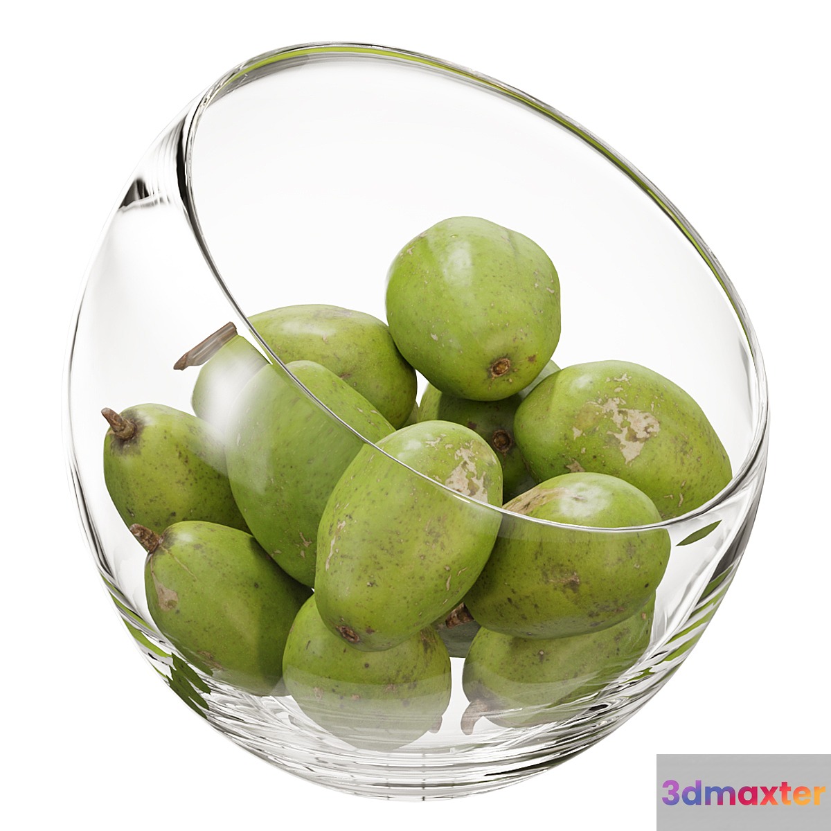 Large Slant Fruit Bowl ambarella 3D Max