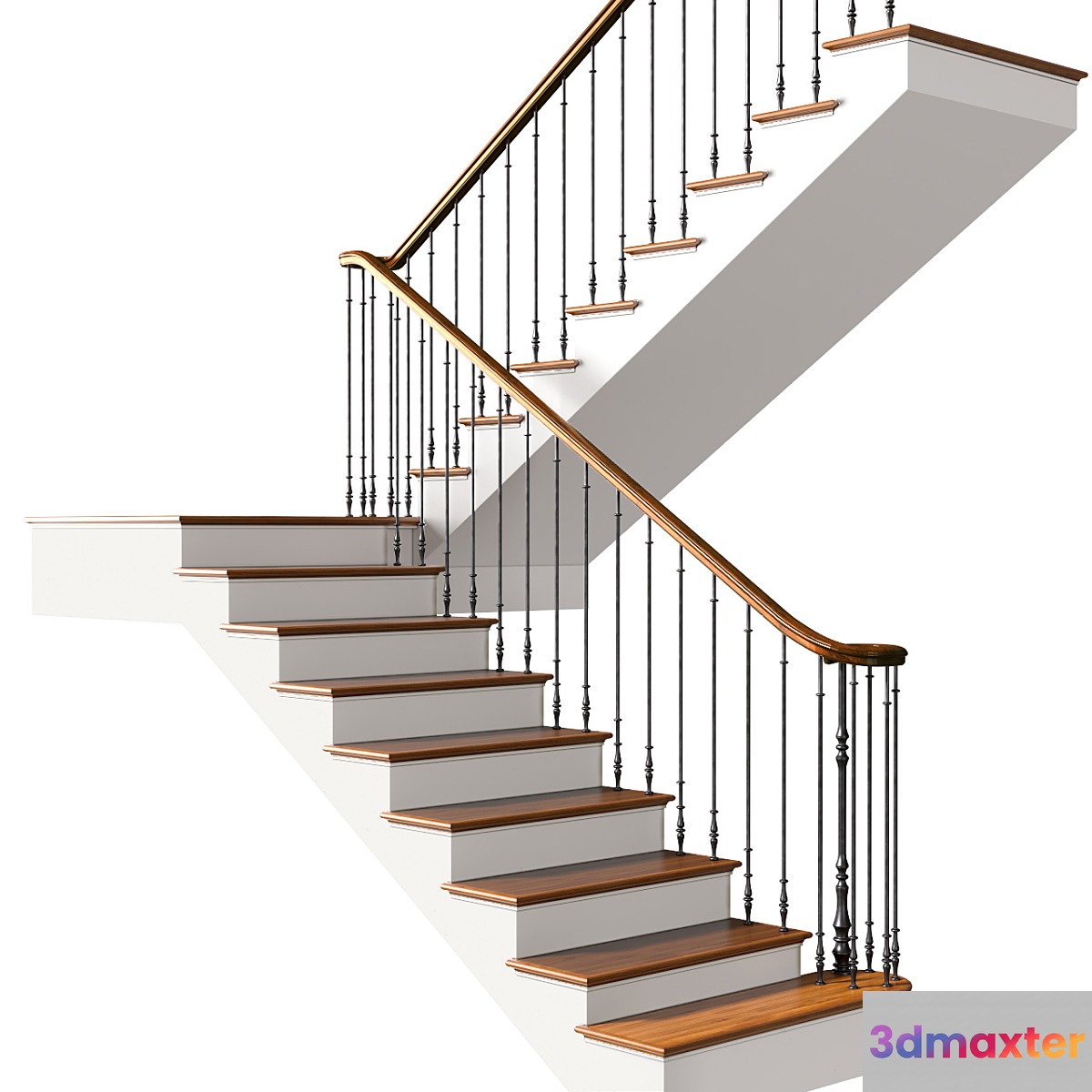 Modern Staircase in a classic style.Classic Modern  Art Deco interior Stair - No.2