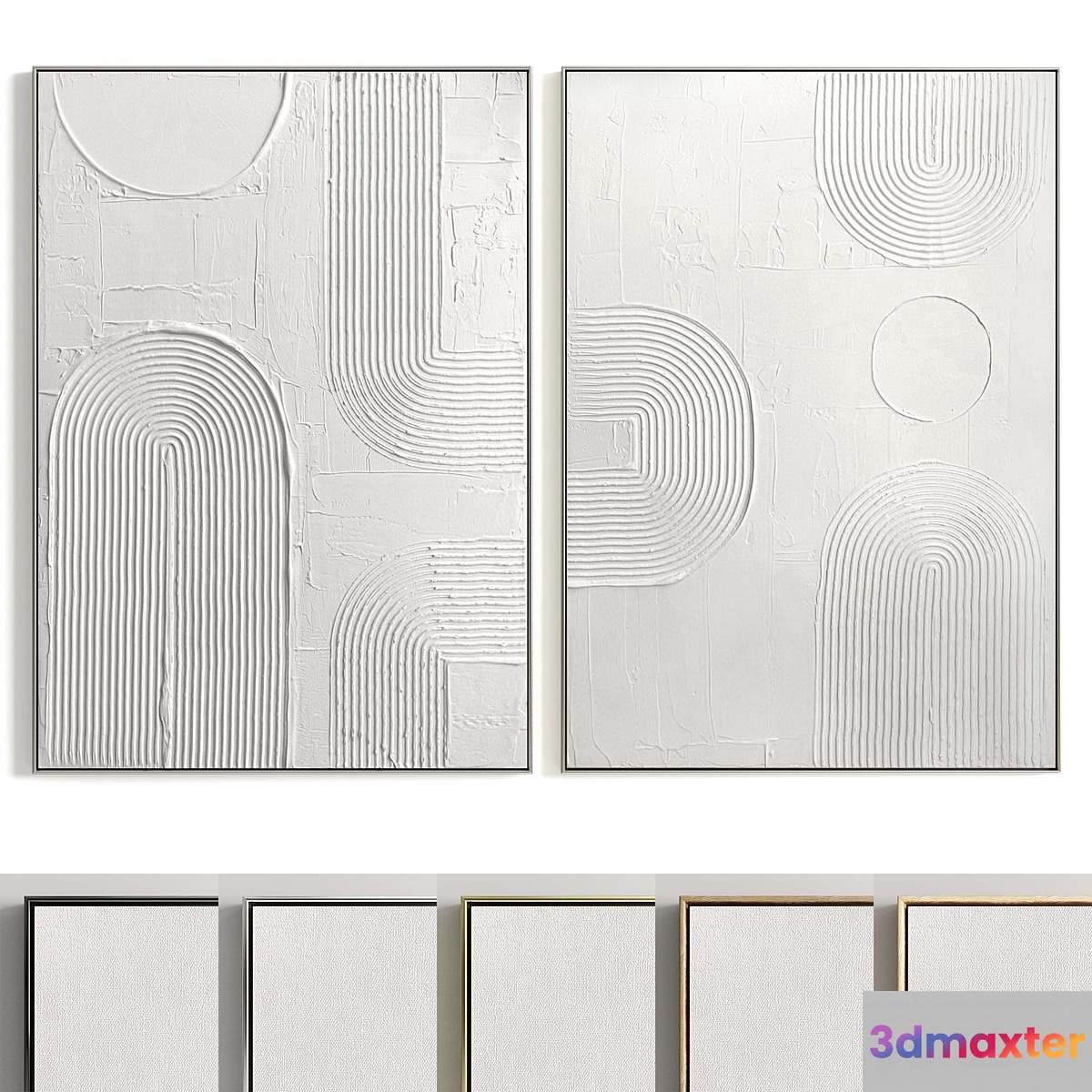 Plaster Two Photo Frame T-261