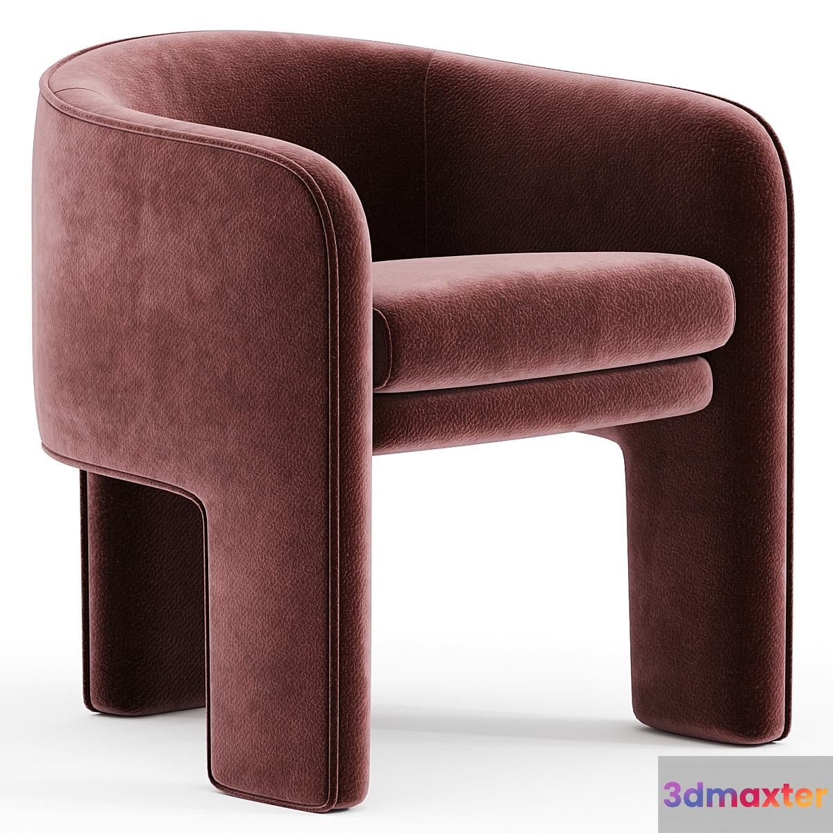 Milo Baughman Armchair velvet - No.2