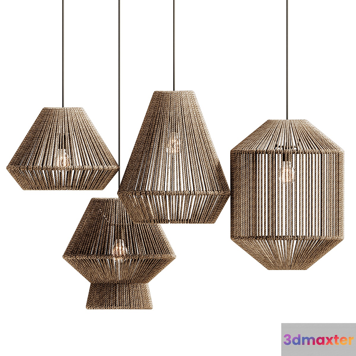 Westlake Seagrass Beige Pendant Shade Home Decor 3D Max