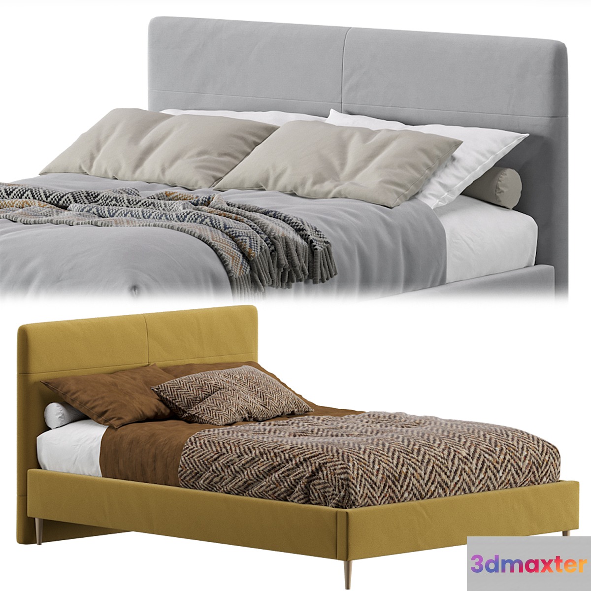 Bed Mayton 140 Velvet Yellow By Divan.ru