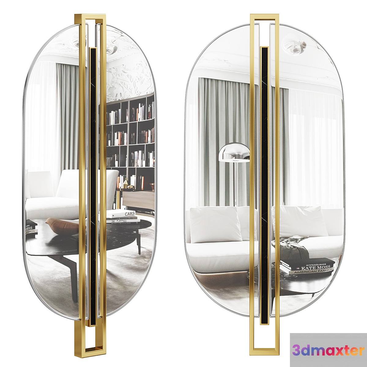 SHIELD OVAL MIRROR by maisonvalentina