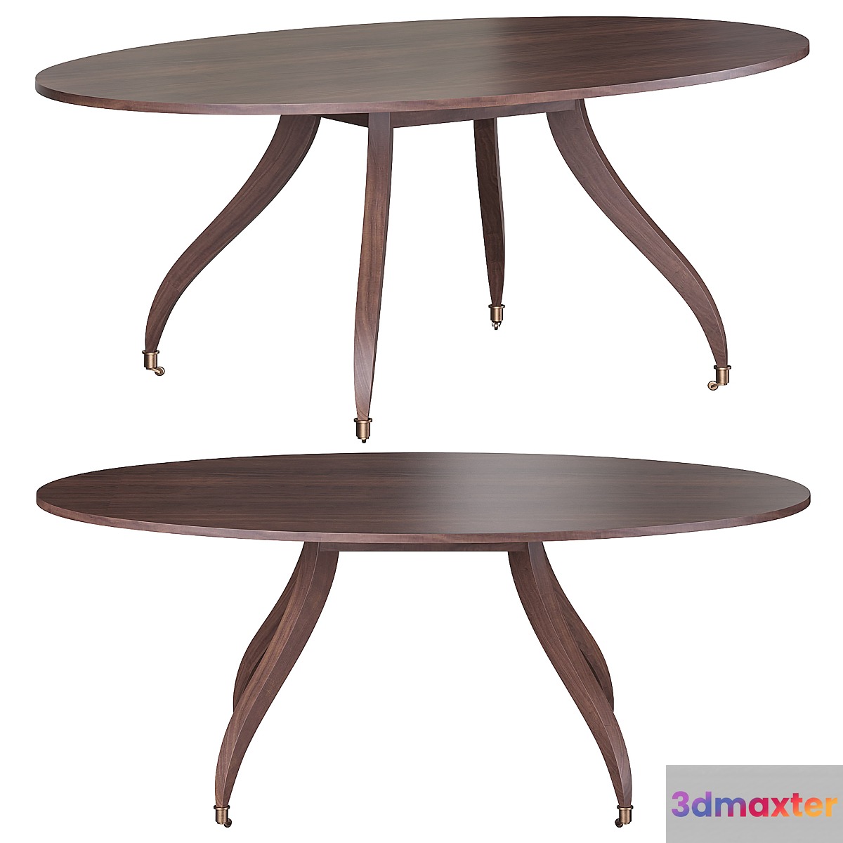 SHERATON OVAL DINING TABLE by baker 3D Max