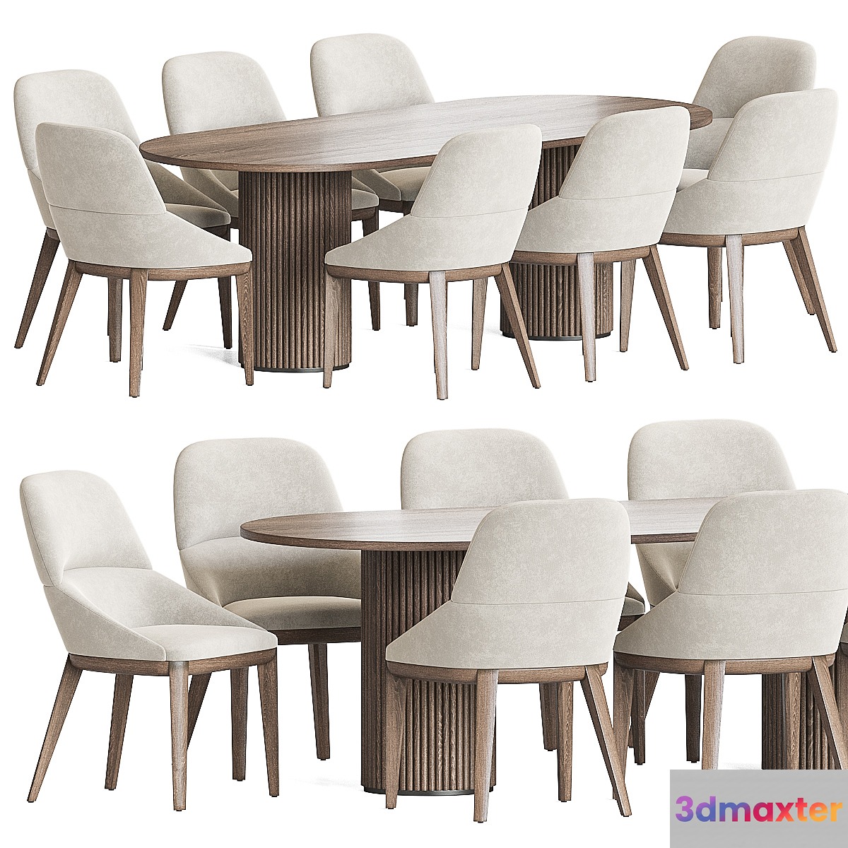 Queen Chair Campbell Table Dining Set - No.3
