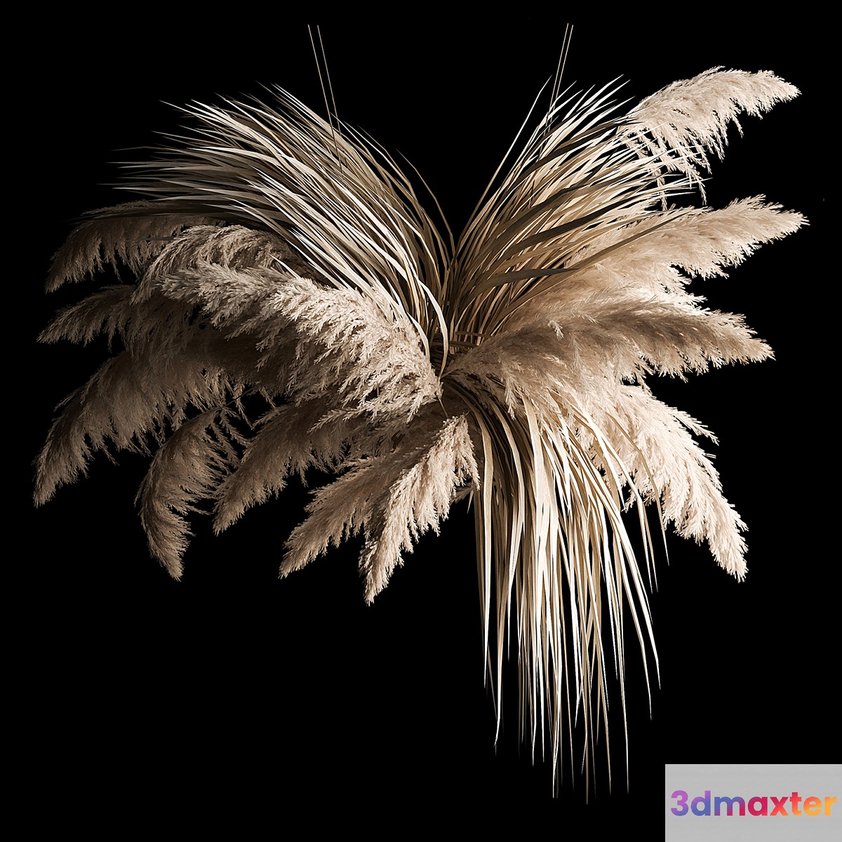 Hanging bouquet of dry reeds and pampas grass for decoration and interior. 266. - No.2
