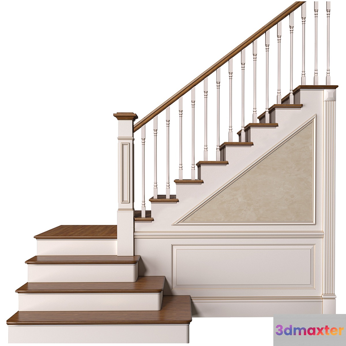 Stair in a classic style.Classic Modern interior Stair