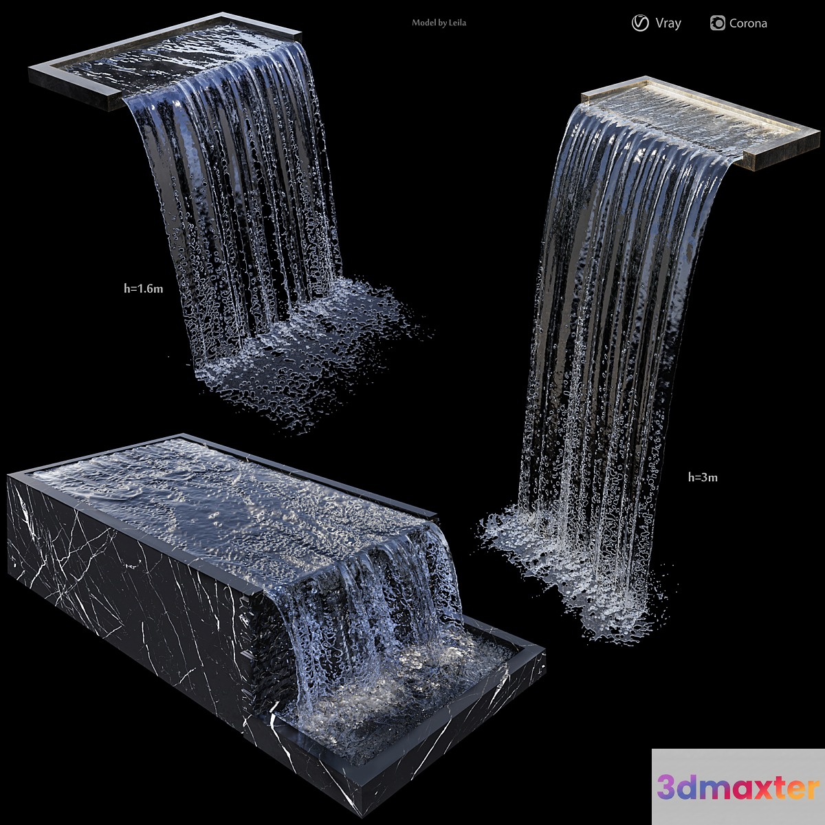 Waterfall fountains cascade Water Features