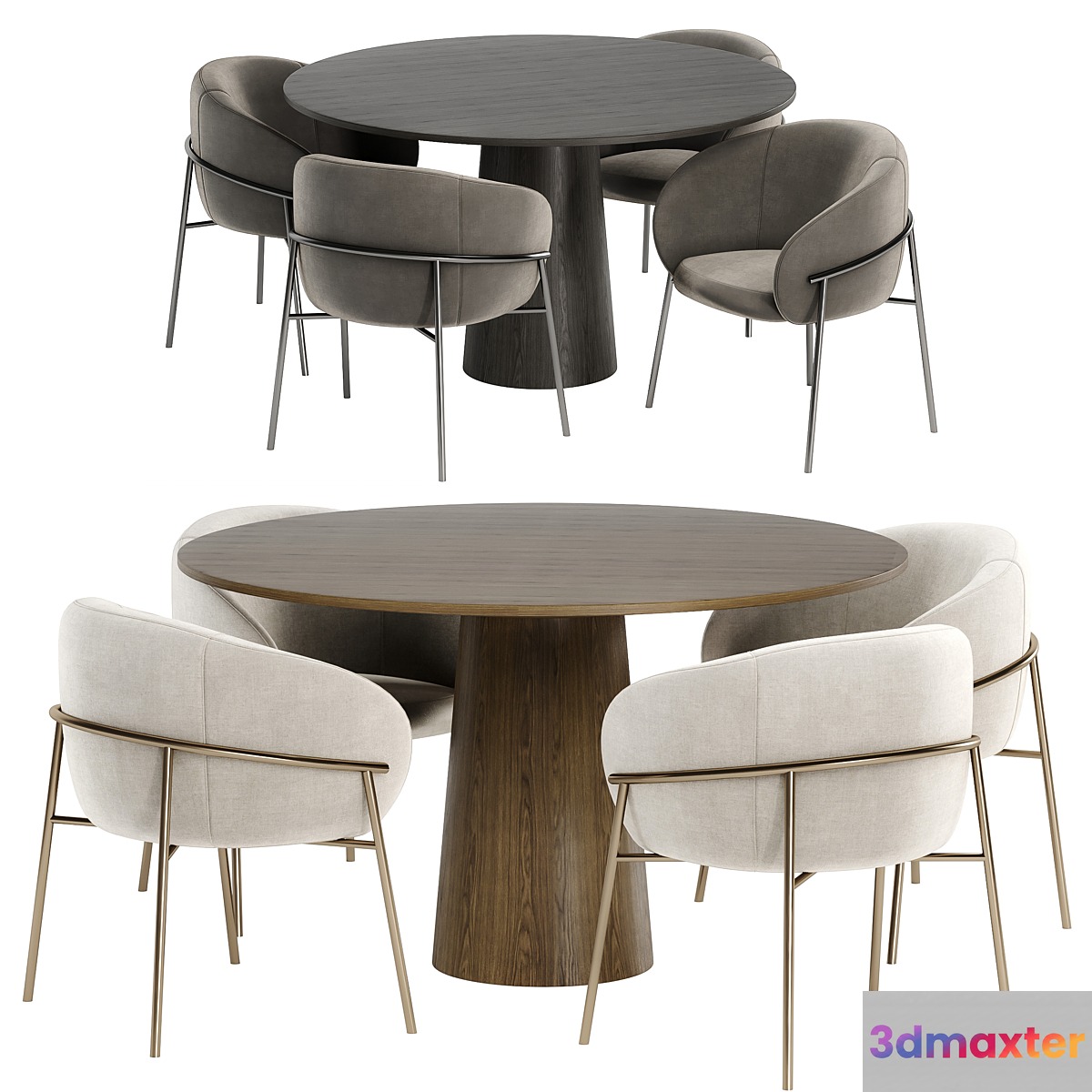 Rimo dinning chair with Pedestal table