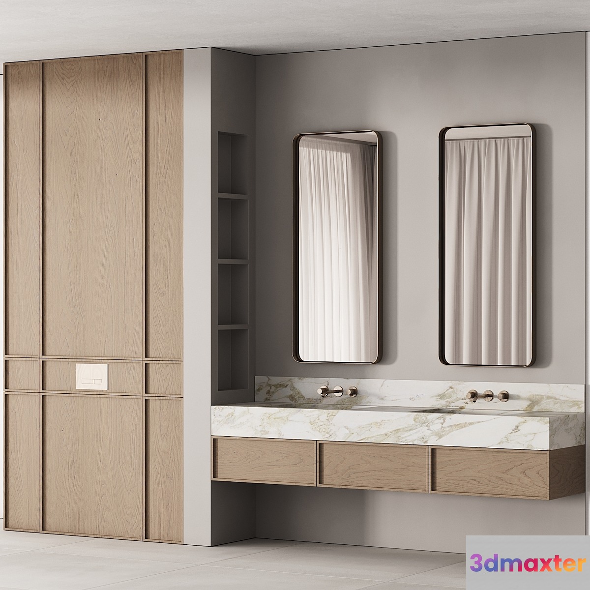 188 bathroom furniture 04 minimal wood and marble 00 - No.2
