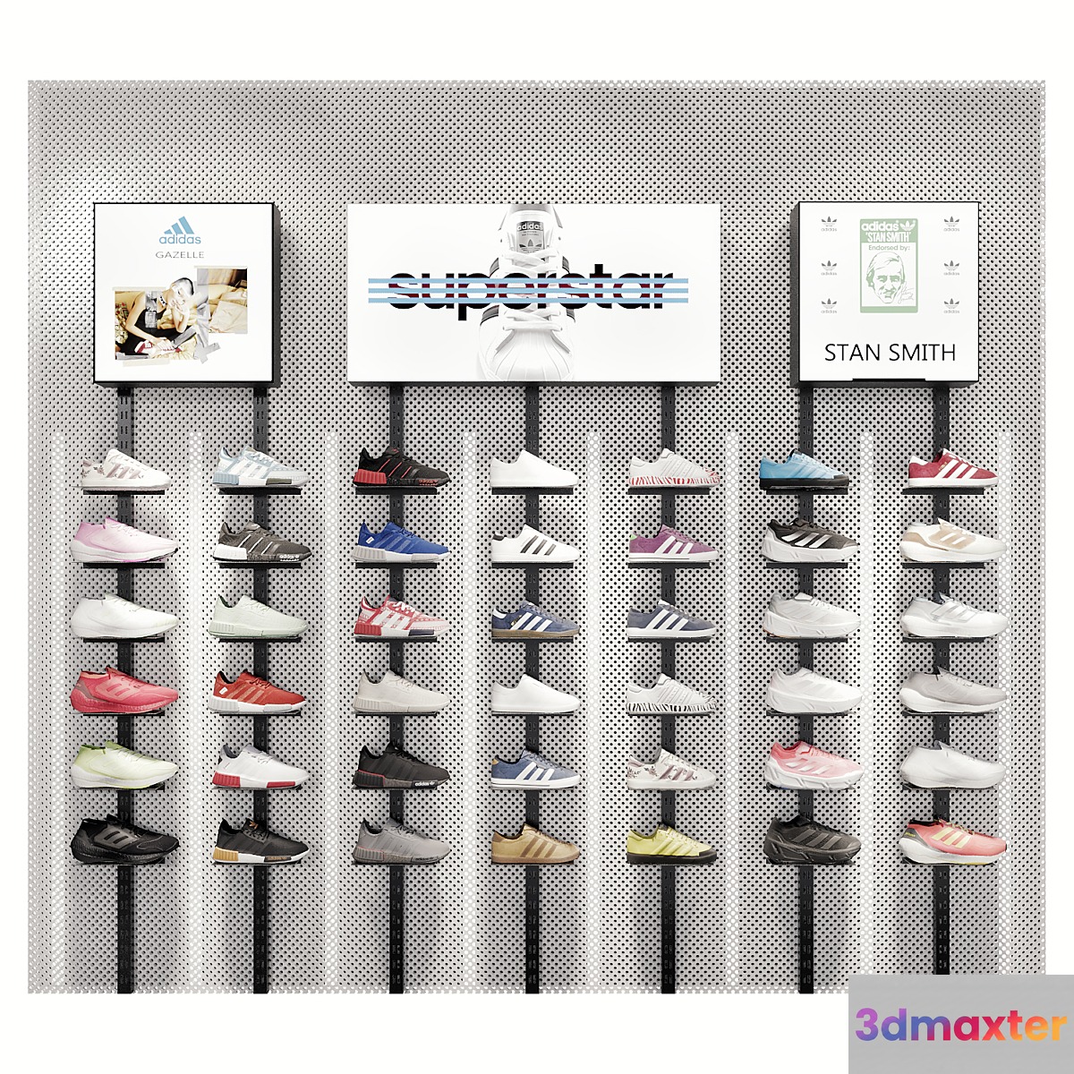 sports shoe store 3D Max