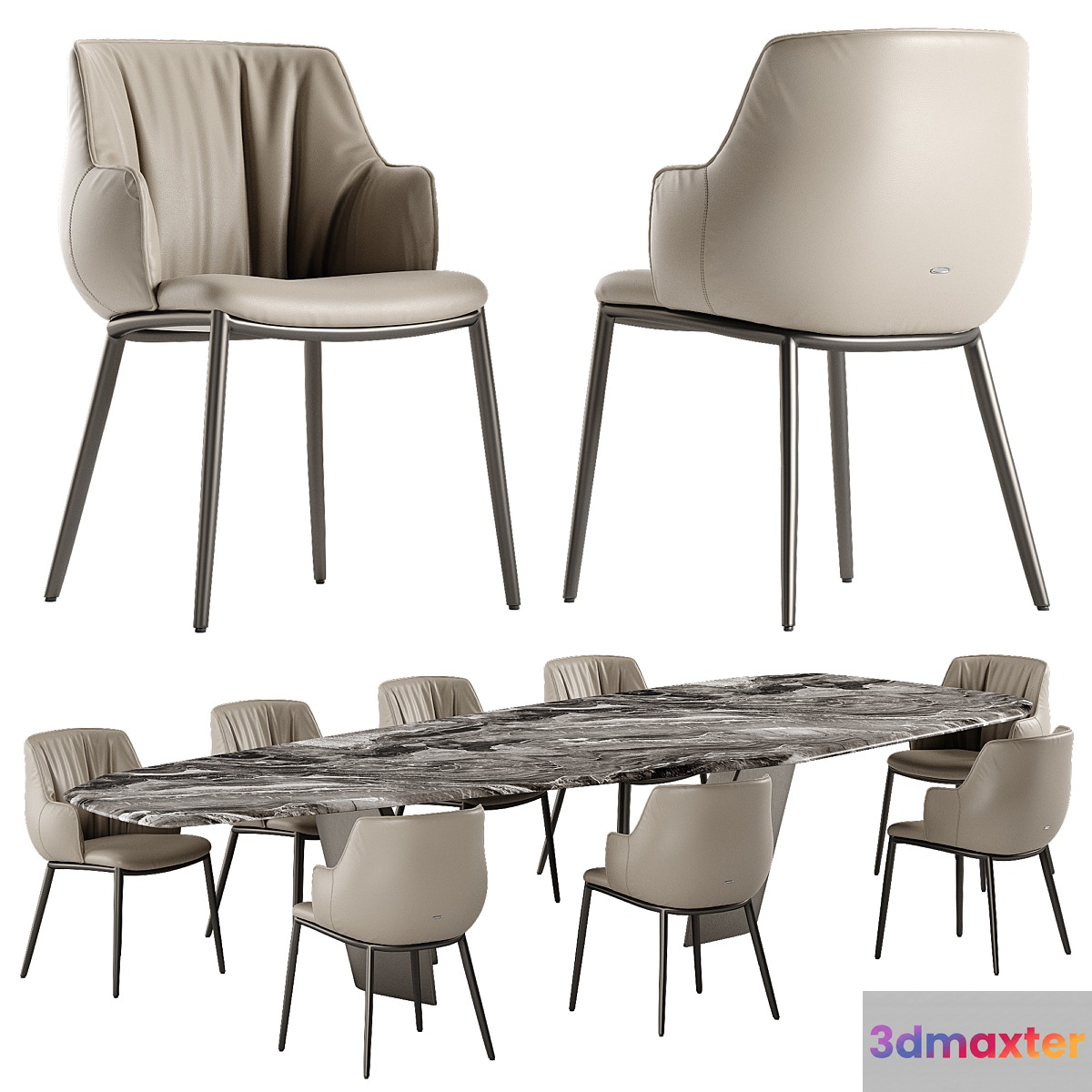 Cattelan Italia Senator table Rihanna chair set - No.2