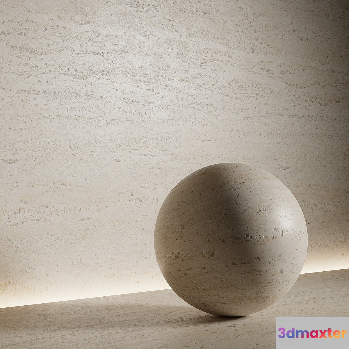 Stone material travertine pbr seamless 3D Max
