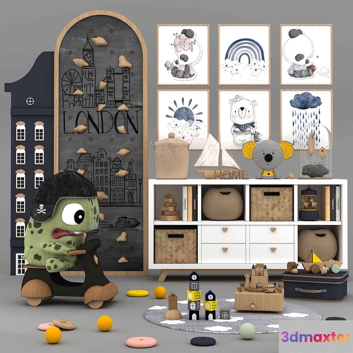 toys and furniture set 3D Max
