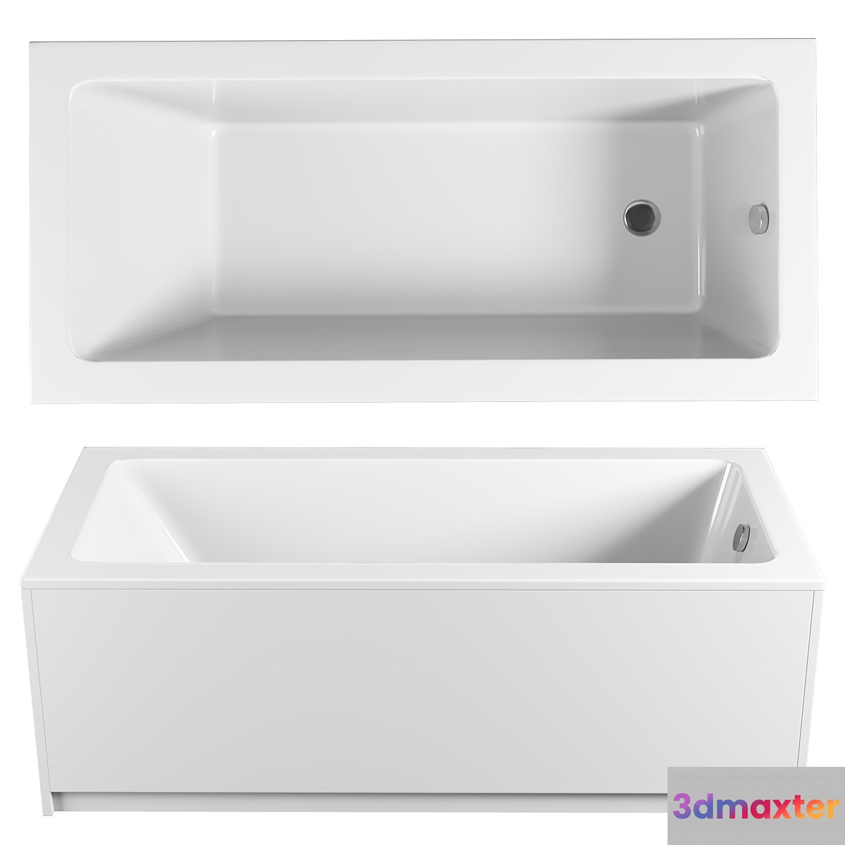 Acrylic bathtub Excellent Wave 180x80 - No.2