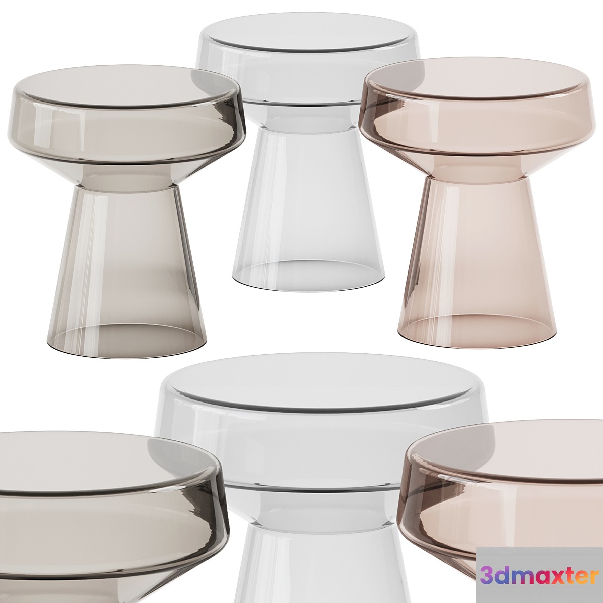 Glass side table by Soba