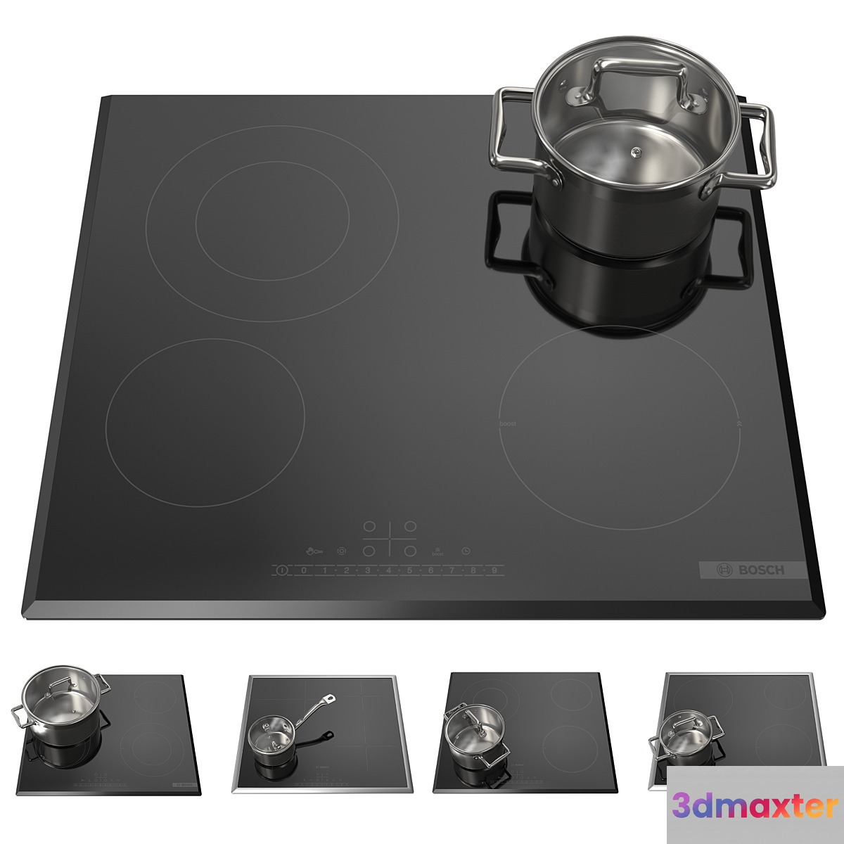Set of Bosch hobs with cookware 002