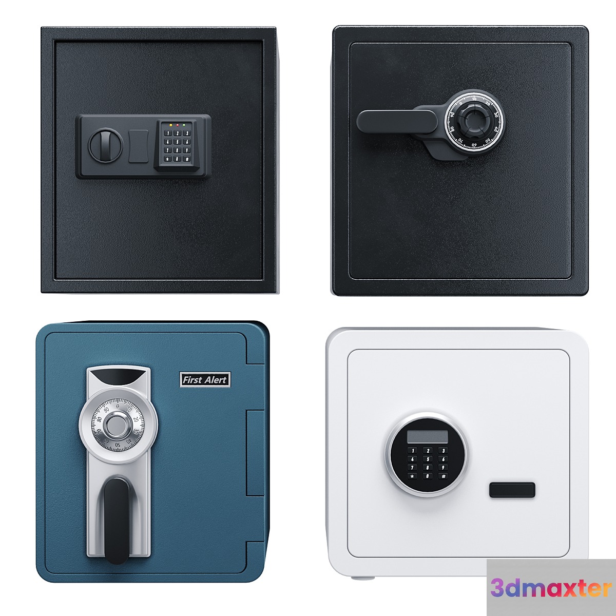 Safes (set) 3D Max