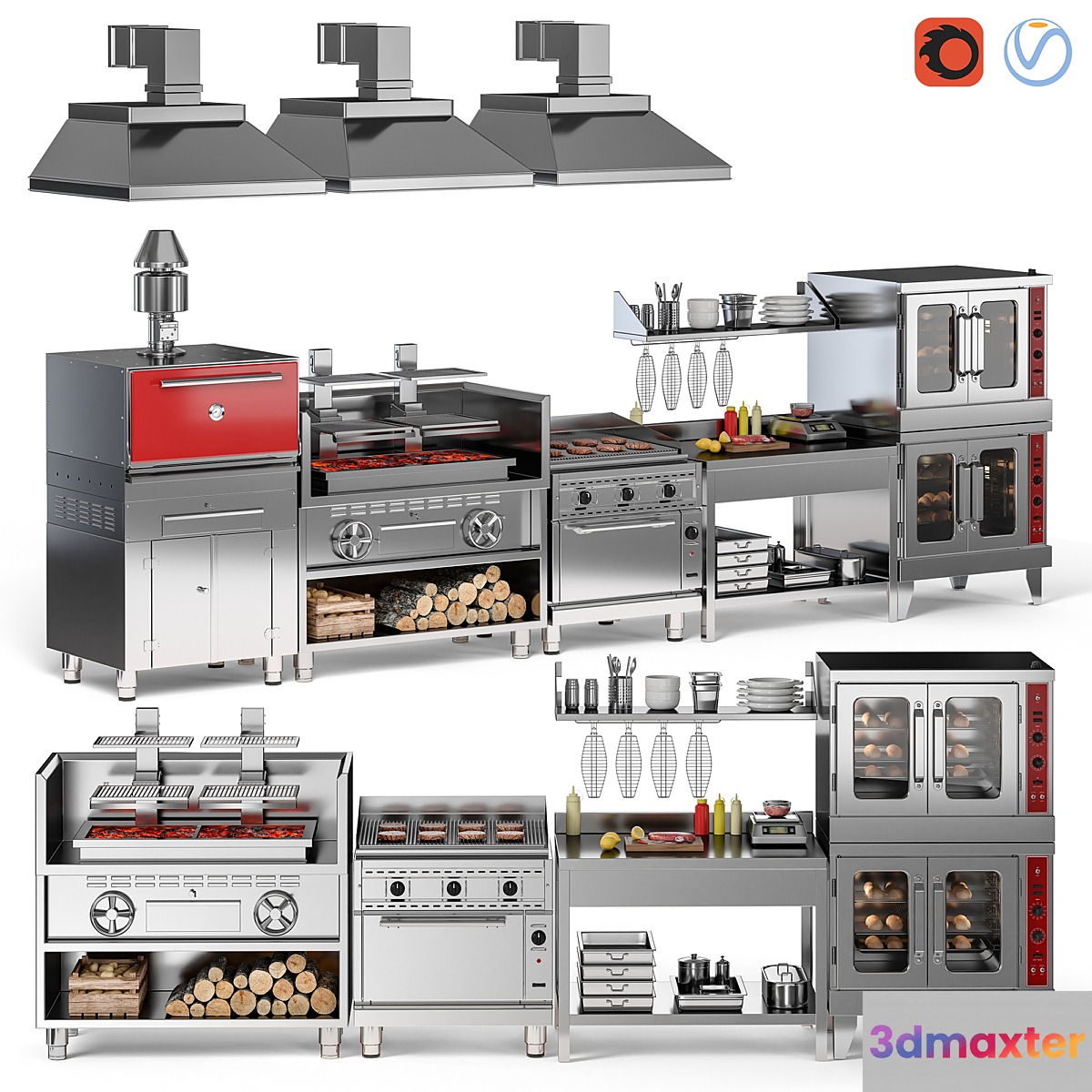 Cafe Equipment Set 2 3D Max