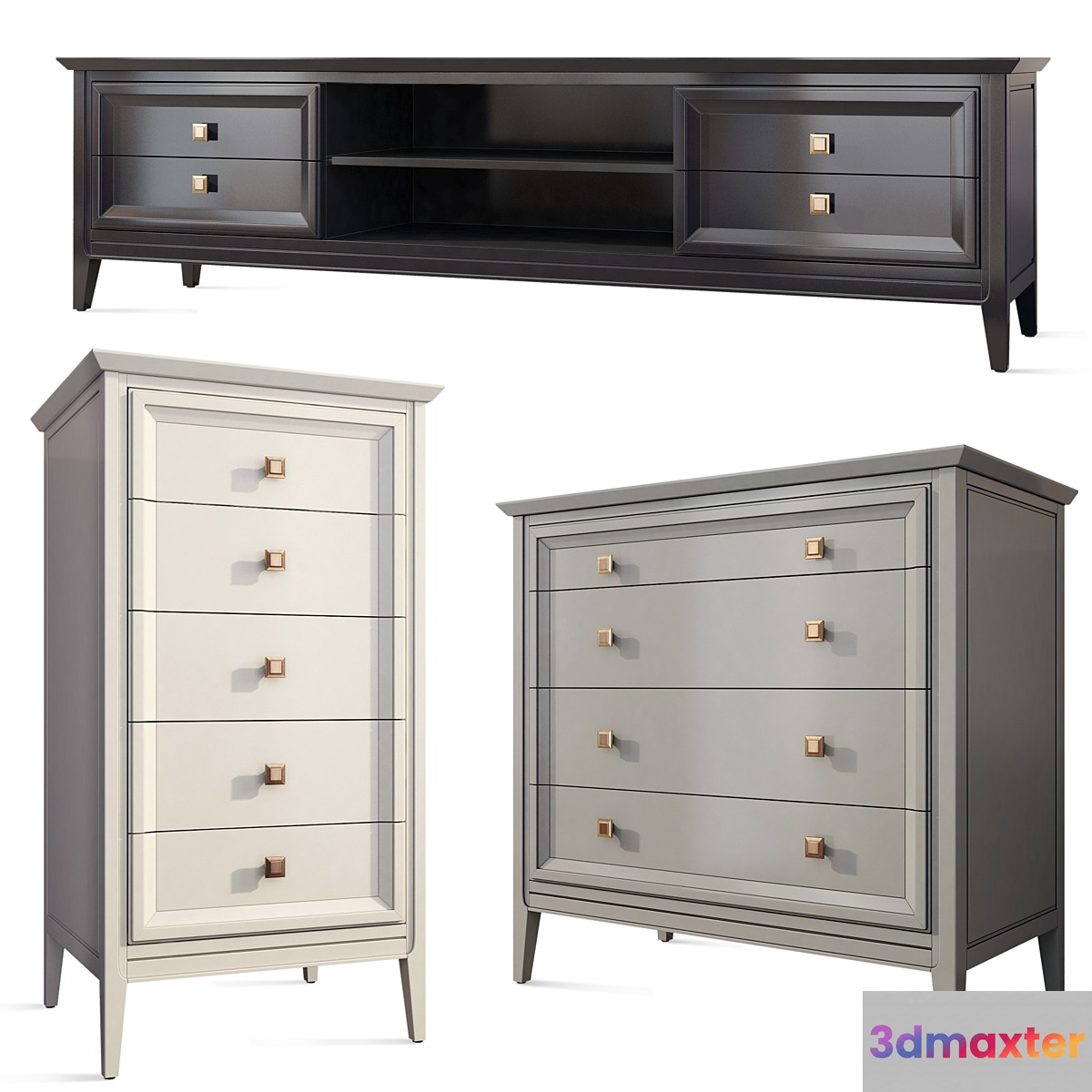 TV cabinet chest of drawers for clothes Tesoro Aletan - No.2