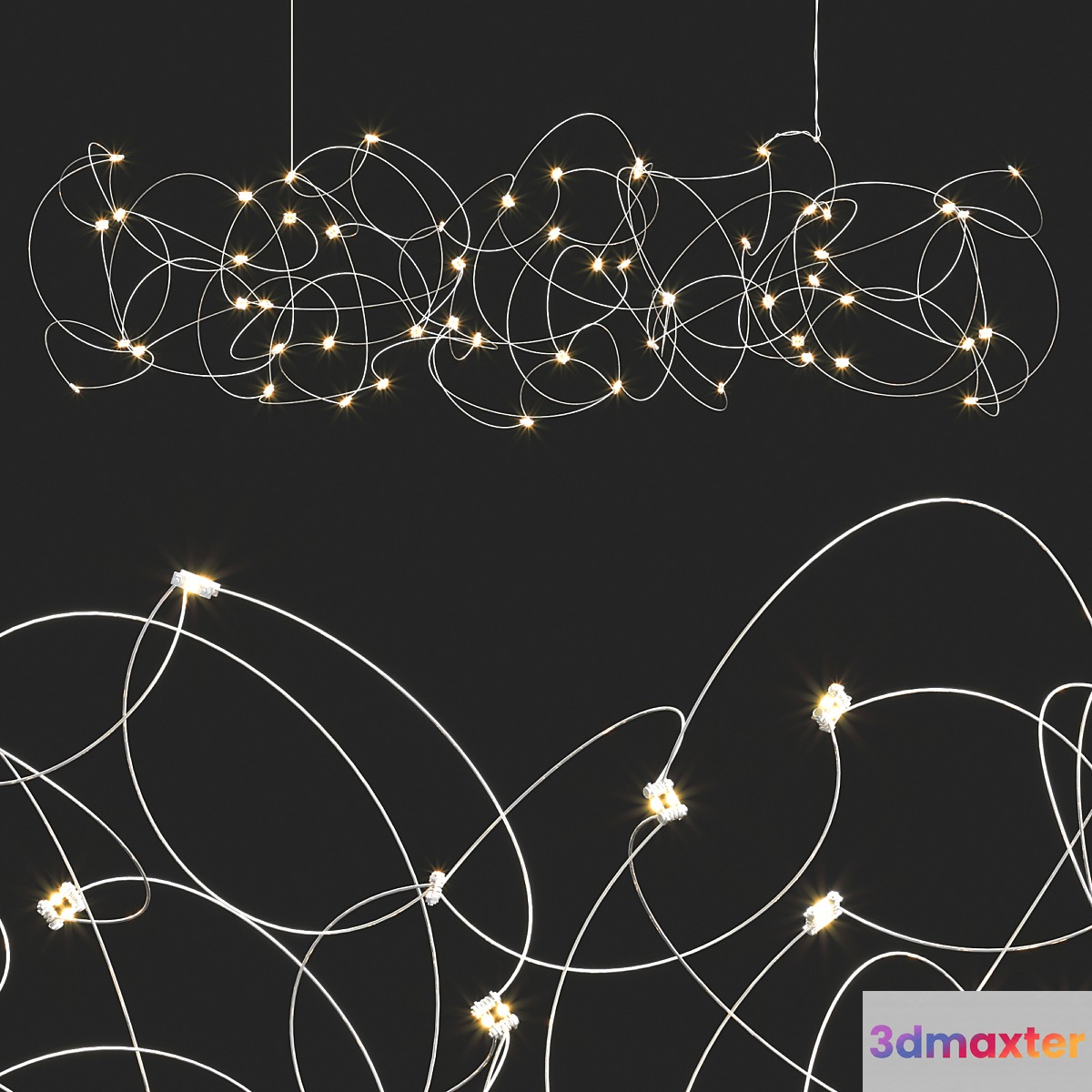 Quasar Sirio Chandelier 3D Max