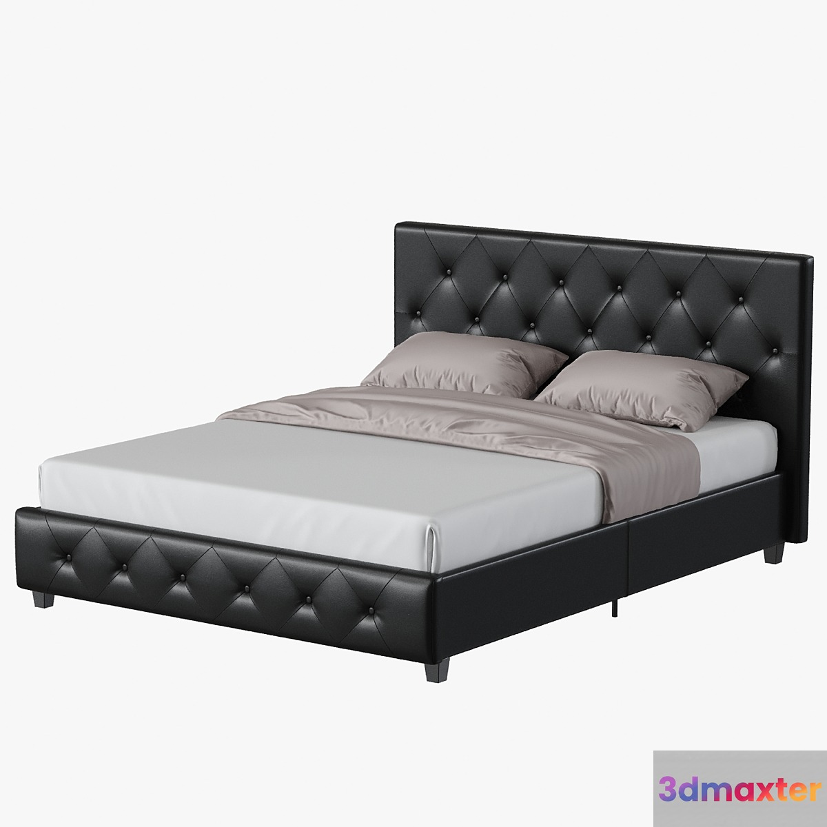 DHP Dakota Upholstered Platform Bed 3D Max