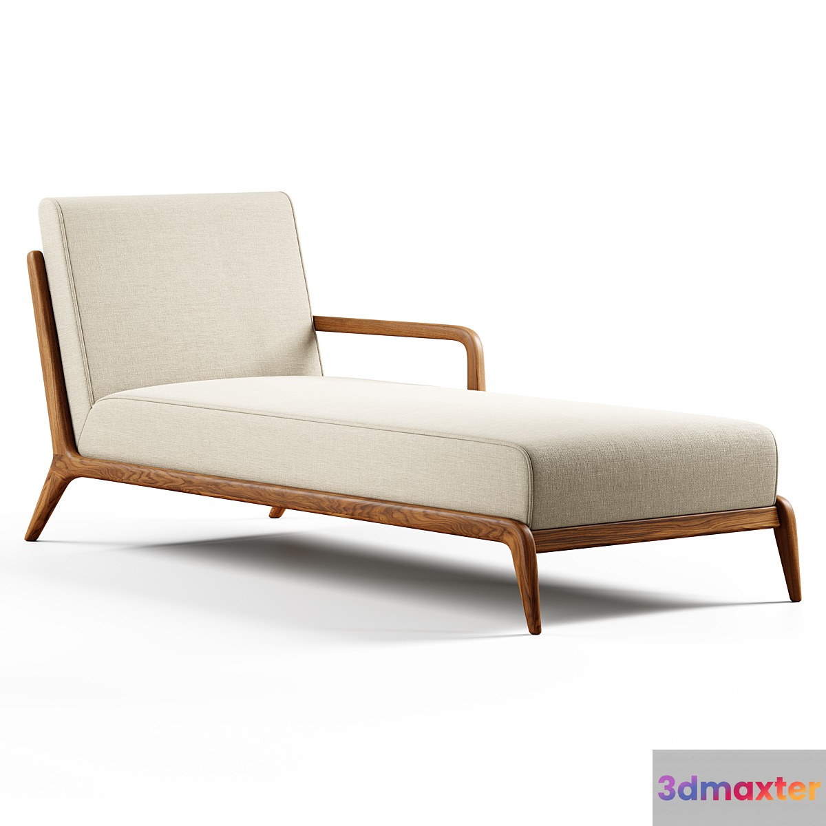 Zara Home - The chaise longue oak and linen 3D Max