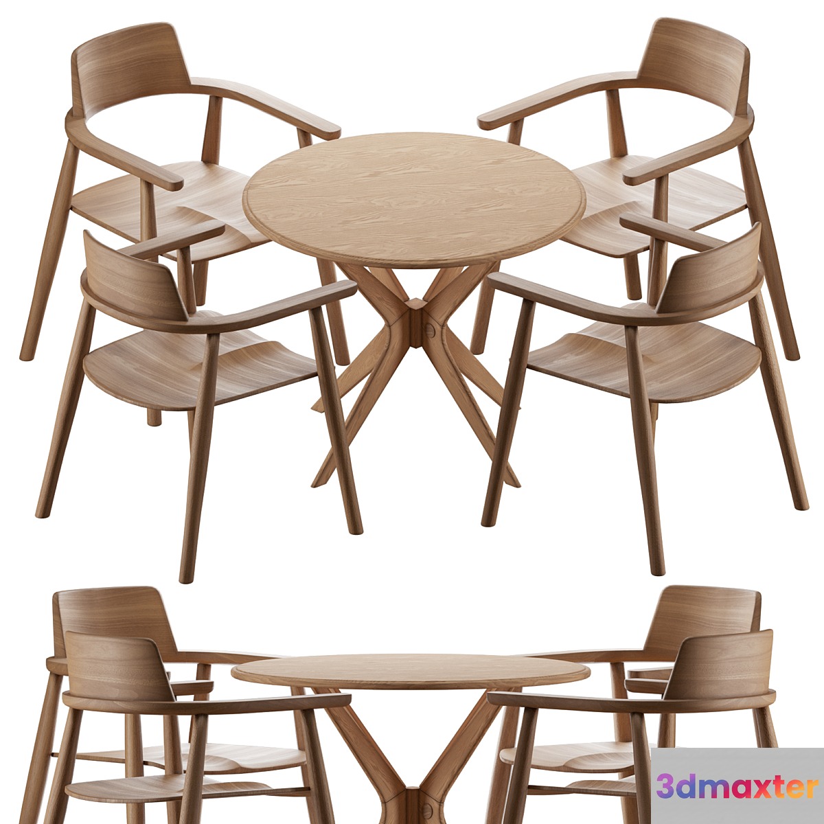 Table Alden with chairs Samurai - No.3