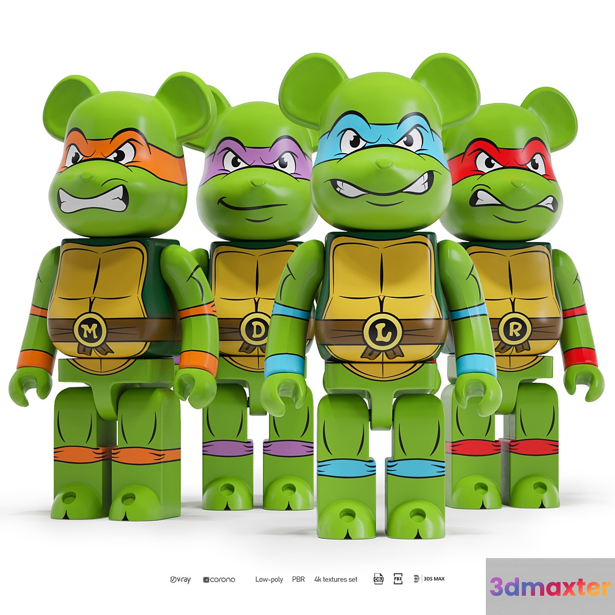 Bearbrick_Ninja Turtles