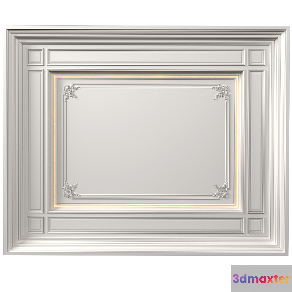 Art Deco coffered illuminated ceiling.Modern coffered illuminated ceiling - No.8