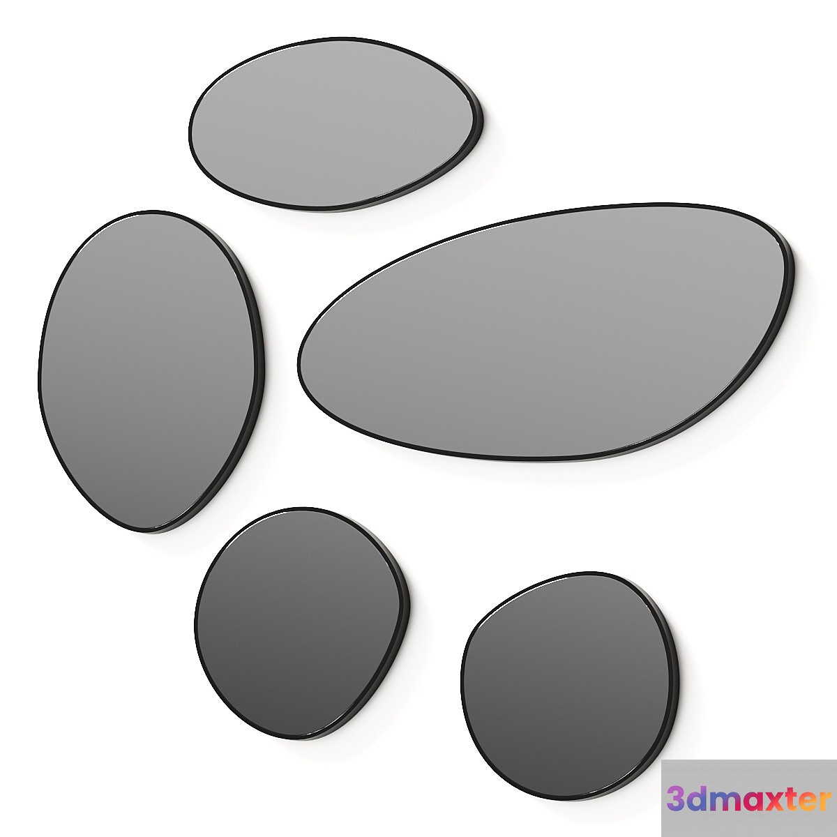 Serax C Black Wall Mirrors 3D Max