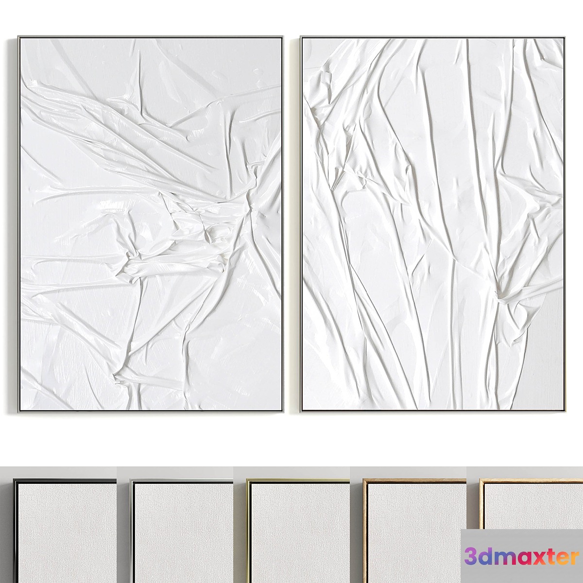 Plaster Two Photo Frame T-279 3D Max