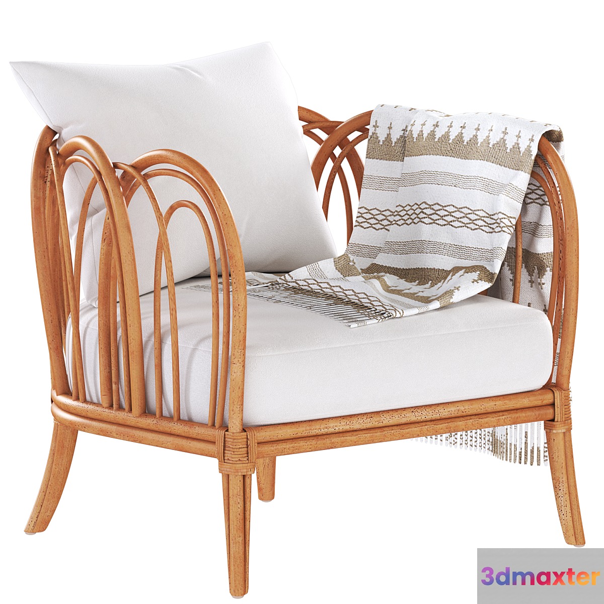 Melody Rattan Chair 3D Max