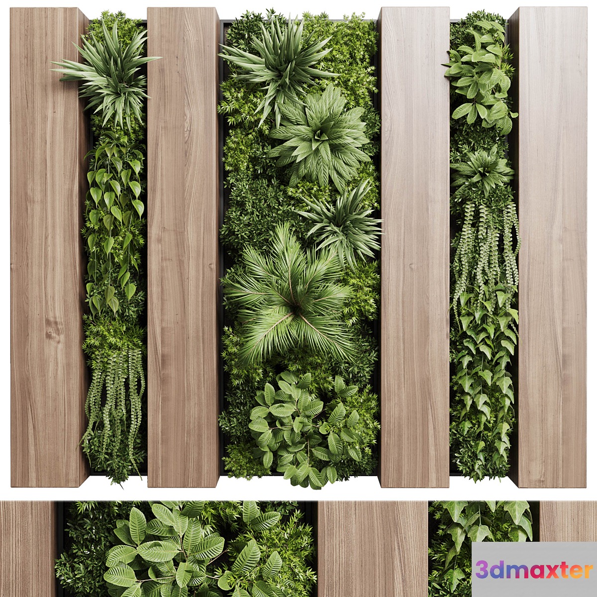 Vertical graden wall decor box - plants set partition 36