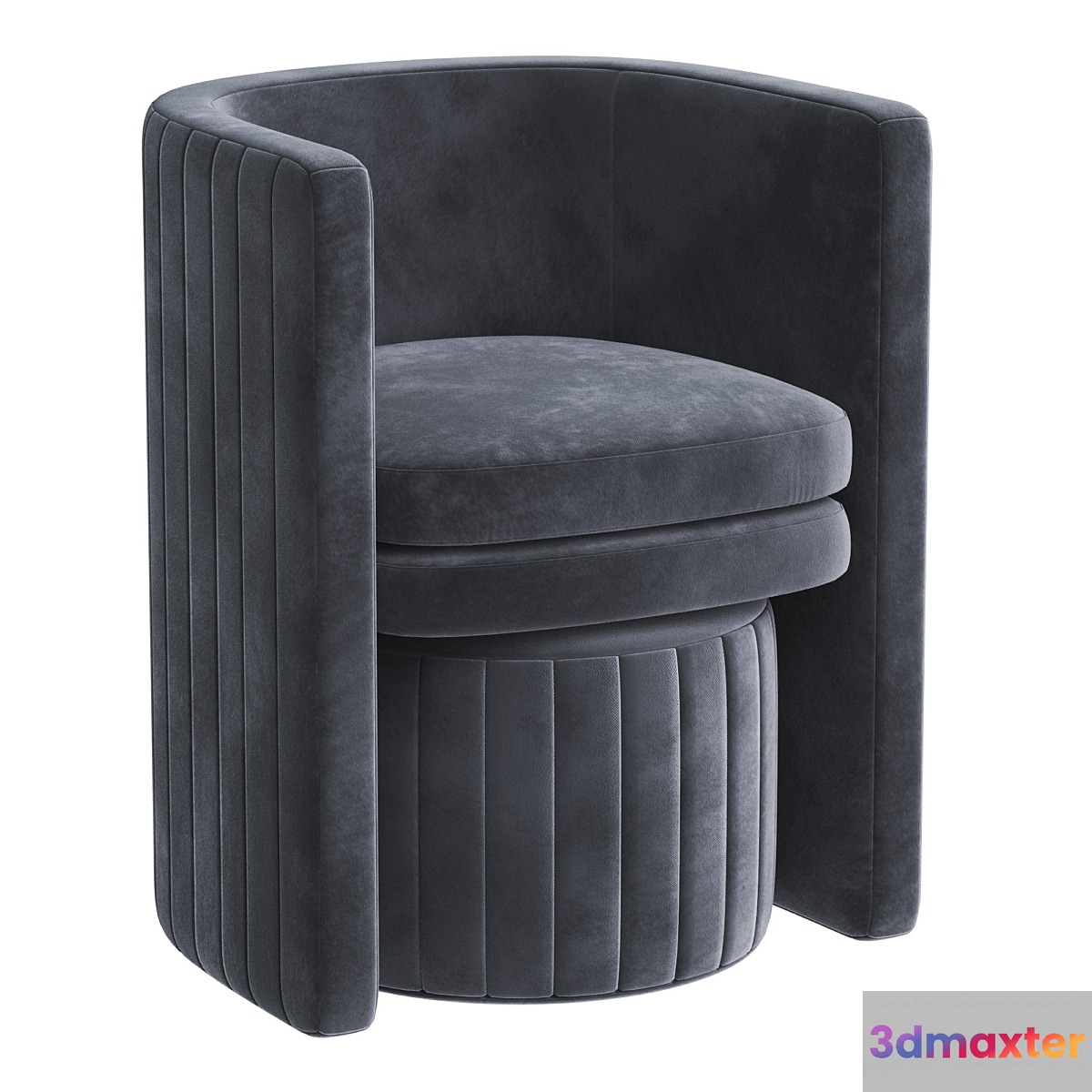 Ammillion Barrel Chair and Ottoman - No.2